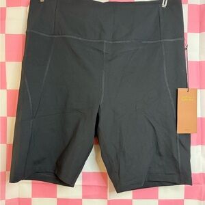 Girlfriend Collective Black High-Rise Biker Shorts